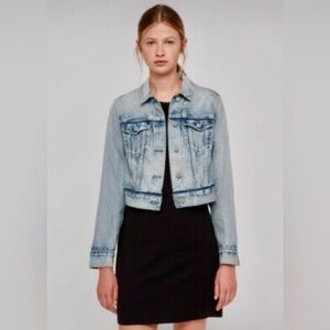 All Saints Hay Denim Cropped Jacket